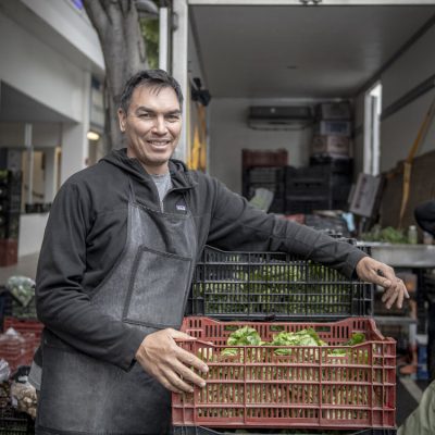 Local supplier with luscious green produce